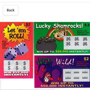 3/$15.00 FAKE WINNING LOTTERY TICKETS 3 PRANK TICKETS